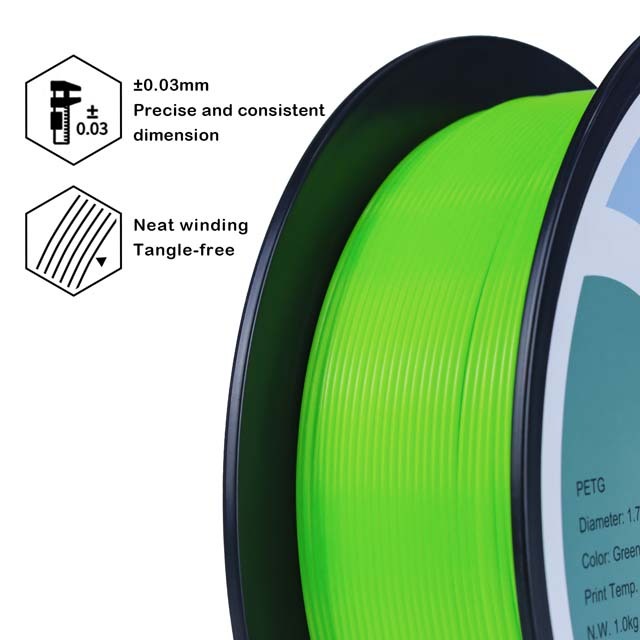 ZIRO PETG Filament - Transparent, 1kg, 1.75mm