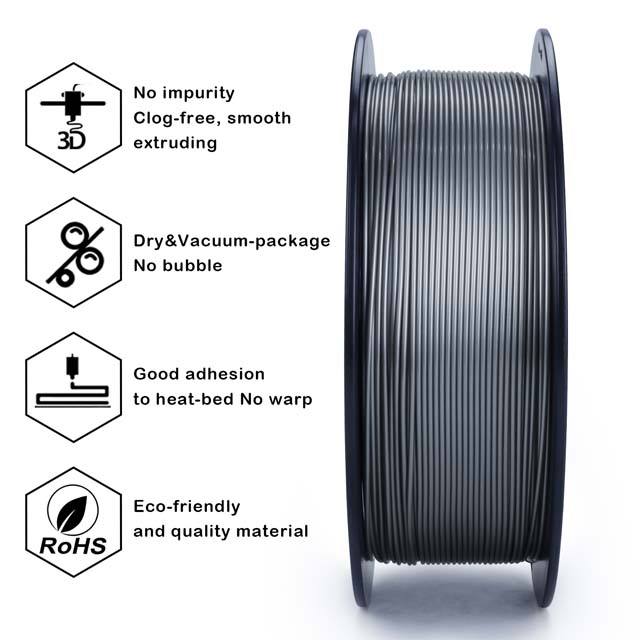 ZIRO PETG Filament - Black, 1kg, 1.75mm