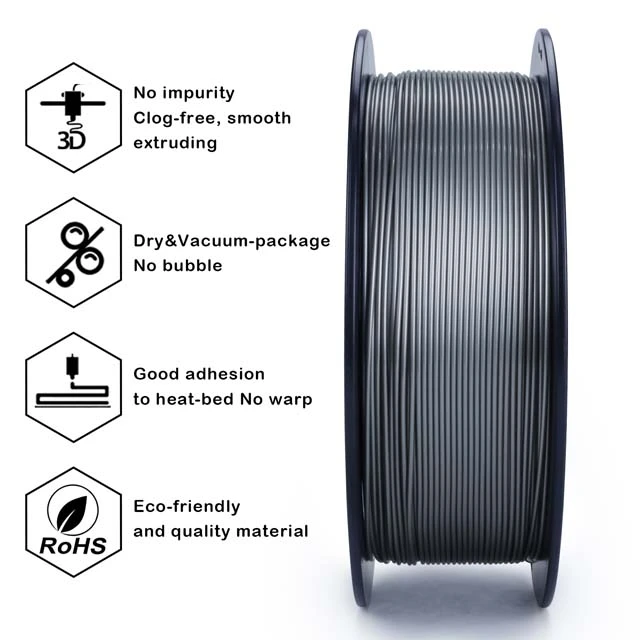 ZIRO PETG Filament - Gray, 1kg, 1.75mm