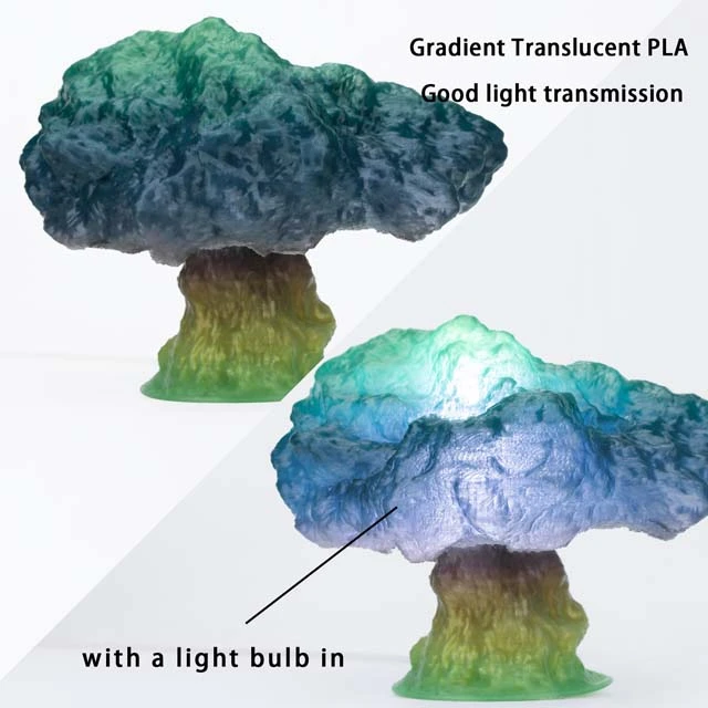 ZIRO Gradient Color Translucent PLA Filament - 1kg, 1.75mm, Season series - Spring