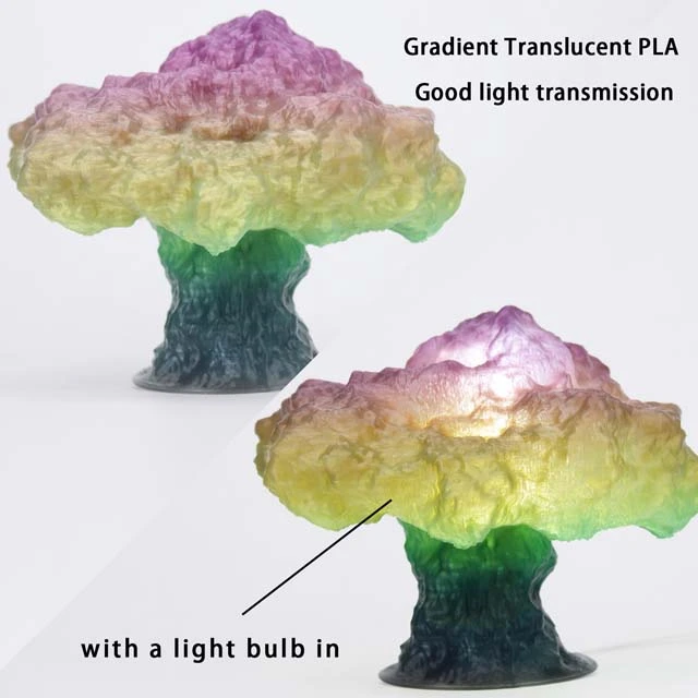 ZIRO Gradient Color Translucent PLA Filament - 1kg, 1.75mm, Season series - Spring