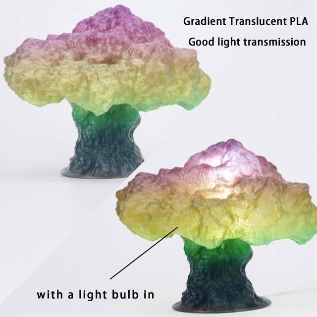ZIRO Gradient Color Translucent PLA Filament - 1kg, 1.75mm, Season series - Spring