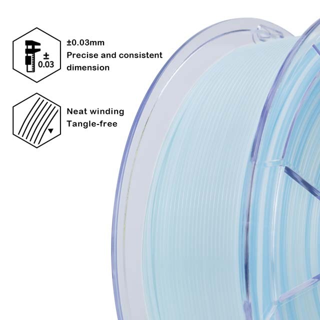 ZIRO Gradient Color Translucent PLA Filament - 1kg, 1.75mm, Season series - Winter