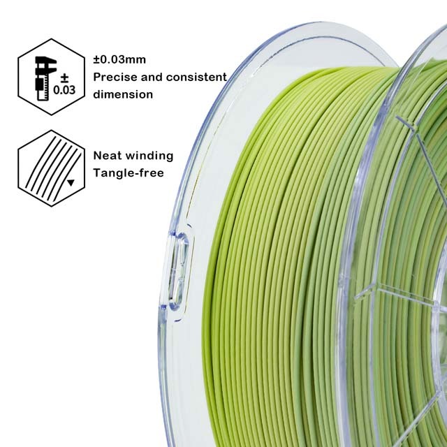 ZIRO Gradient Color Matte PLA Filament - 1kg, 1.75mm, Matcha