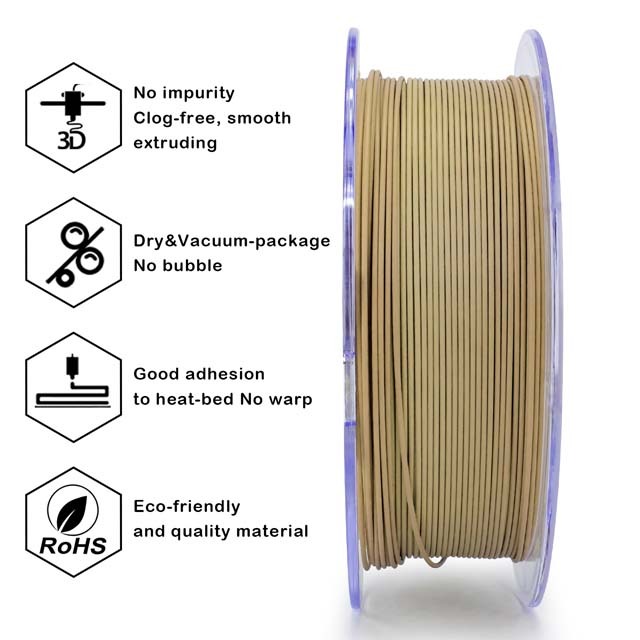 ZIRO Gradient Color Matte PLA Filament - 1kg, 1.75mm, Wood grain