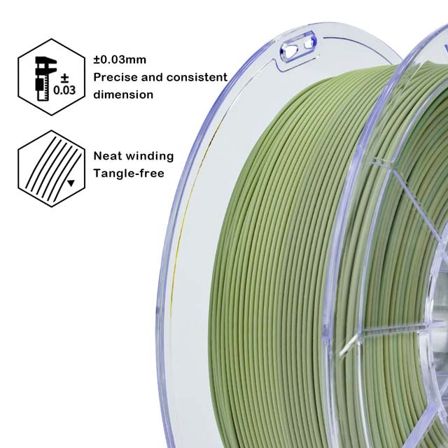 ZIRO Gradient Color Matte PLA Filament - 1kg, 1.75mm, Matcha