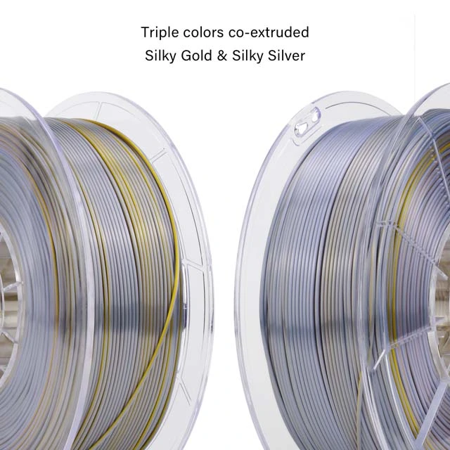 ZIRO Triple Color Co-extrusion Silky PLA Filament - 250g*4rolls, 1.75mm