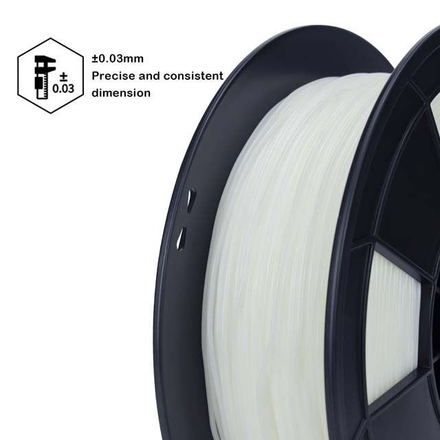 ZIRO Flexible TPU 95A Filament - 800g, 1.75mm, White