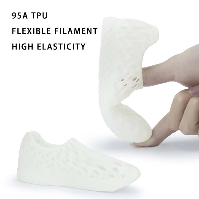 ZIRO Flexible TPU 95A Filament - 800g, 1.75mm, White