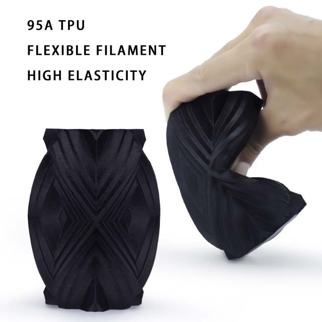 ZIRO Flexible TPU 95A Filament - 800g, 1.75mm, Black
