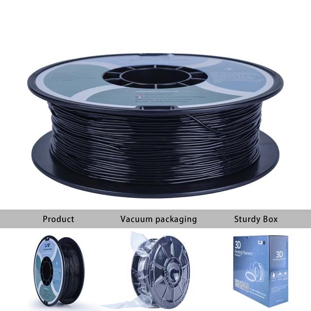 ZIRO Flexible TPU 95A Filament - 800g, 1.75mm, Black