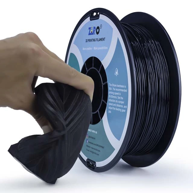 ZIRO Flexible TPU 95A Filament - 800g, 1.75mm, Gray