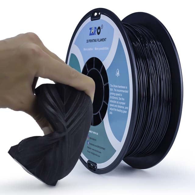 ZIRO Flexible TPU 95A Filament - 800g, 1.75mm, Blue