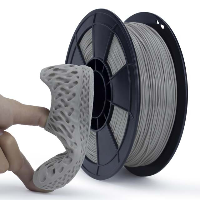 ZIRO Flexible TPU 95A Filament - 800g, 1.75mm, Gray