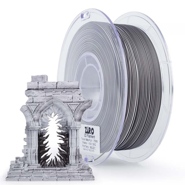 ZIRO Triple Color Co-extrusion Matte PLA Filament - 1kg, 1.75mm, Shadow