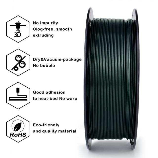 ZIRO Mystical PLA Filament, 1kg, 1.75mm, Midnight green