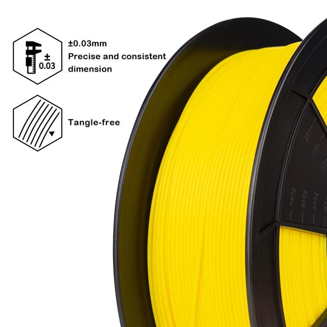 ZIRO HS-PLA (high speed) Filament, Yellow, 1kg, 1.75mm, Printing speed up to 600mm/s