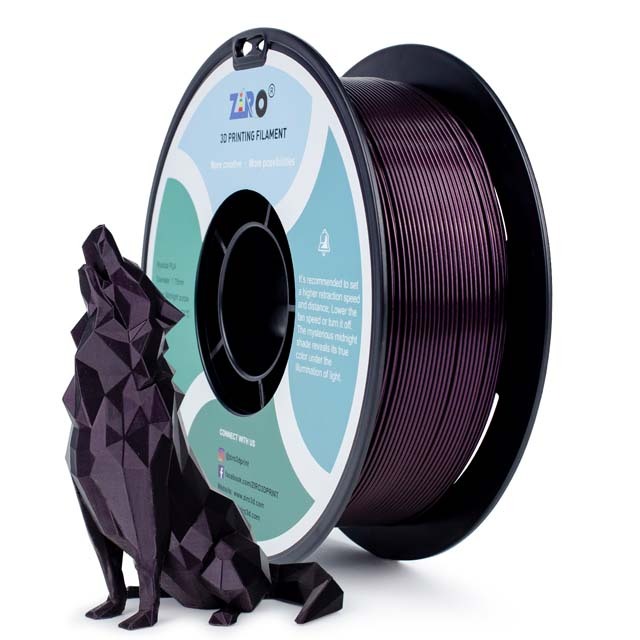 ZIRO Mystical PLA Filament, 1kg, 1.75mm, Midnight purple