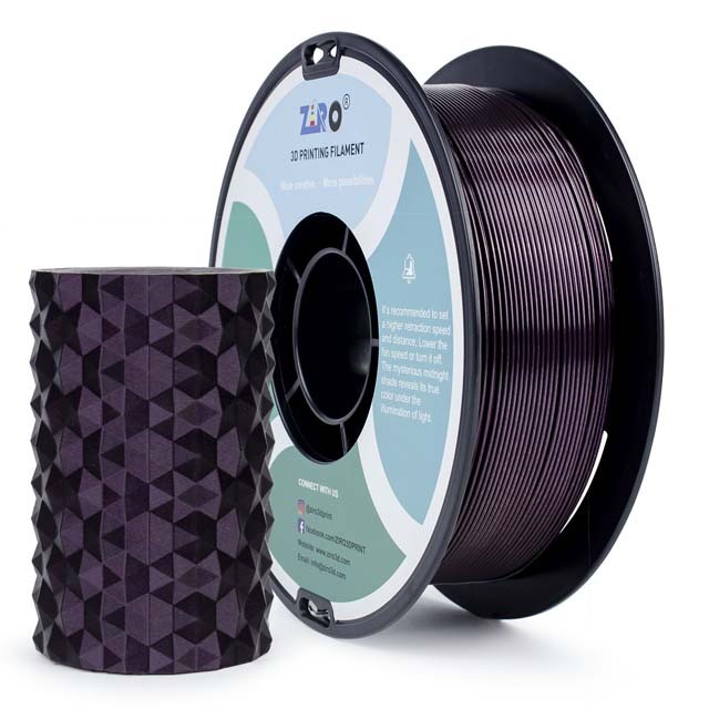 ZIRO Mystical PLA Filament, 1kg, 1.75mm, Midnight purple