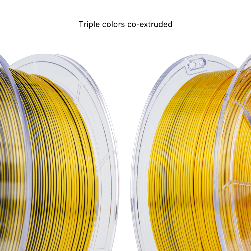 ZIRO Triple Color Co-extrusion Silky PLA Filament - 1kg, 1.75mm, Steampunk