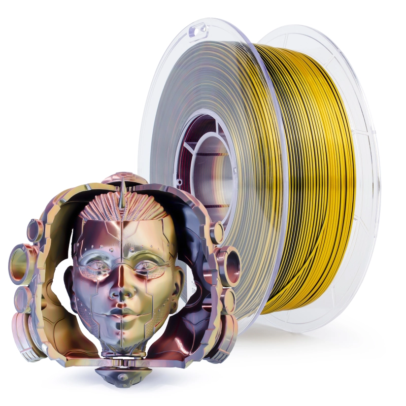 ZIRO Triple Color Co-extrusion Silky PLA Filament - 1kg, 1.75mm, Steampunk