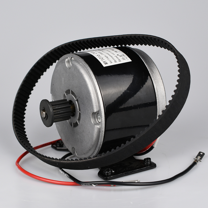 Kunray MY1016 24V 350W High-Speed DC Brush Motor with Belt for Electic Scooter Bike Mini Motorcycle