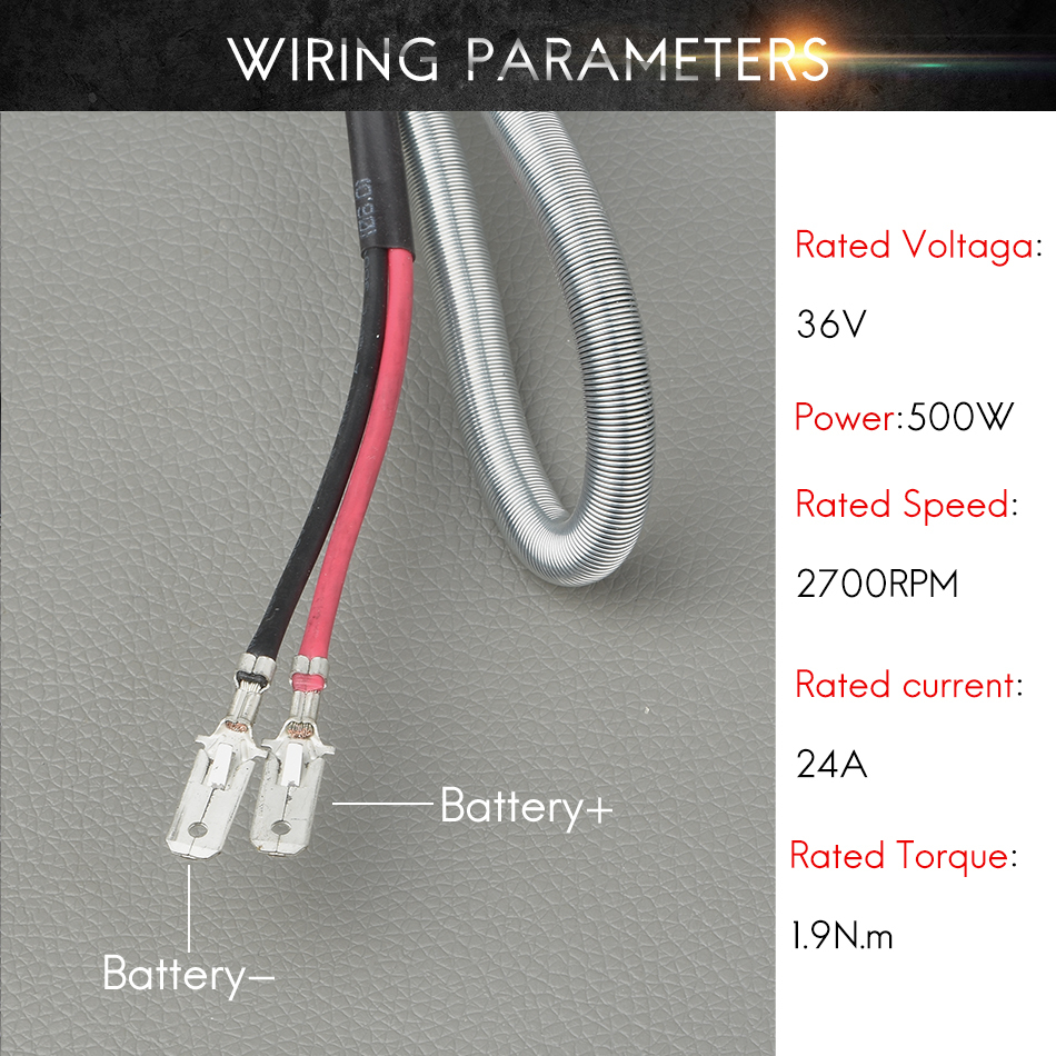 Kunray MY1018E-D Brush DC Motor 36V 350W