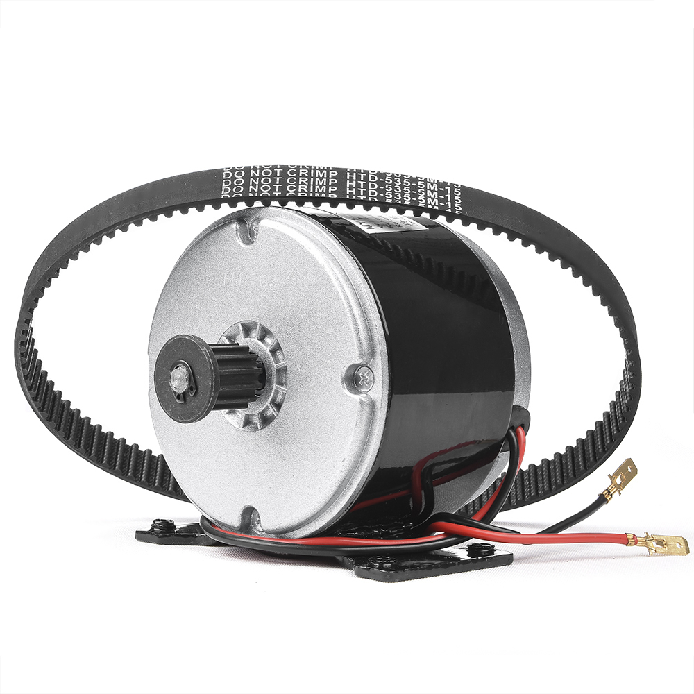 Kunray MY1016 24V 350W High-Speed DC Brush Motor with Belt for Electic Scooter Bike Mini Motorcycle