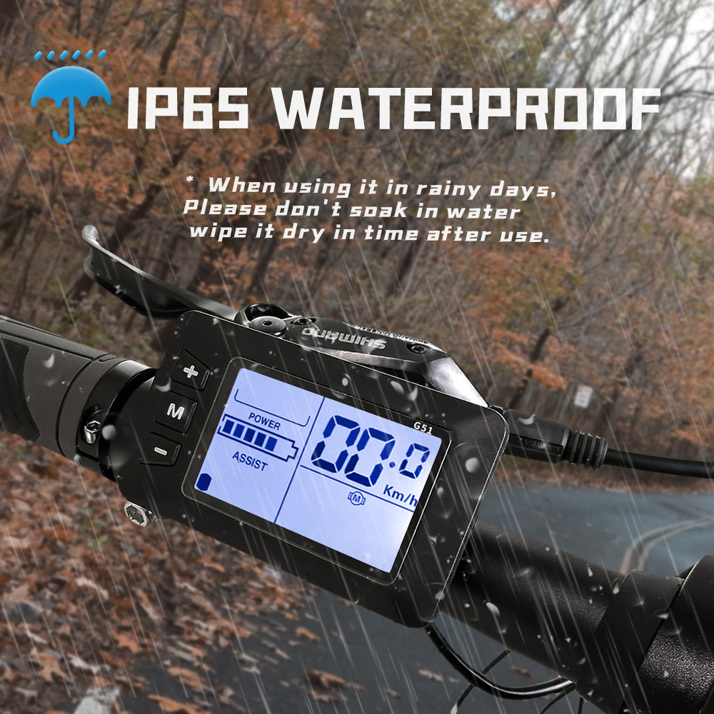 Kunray G51 Ebike Display 24-48V LCD Display for Electric Scooter Electric Bike Accessories