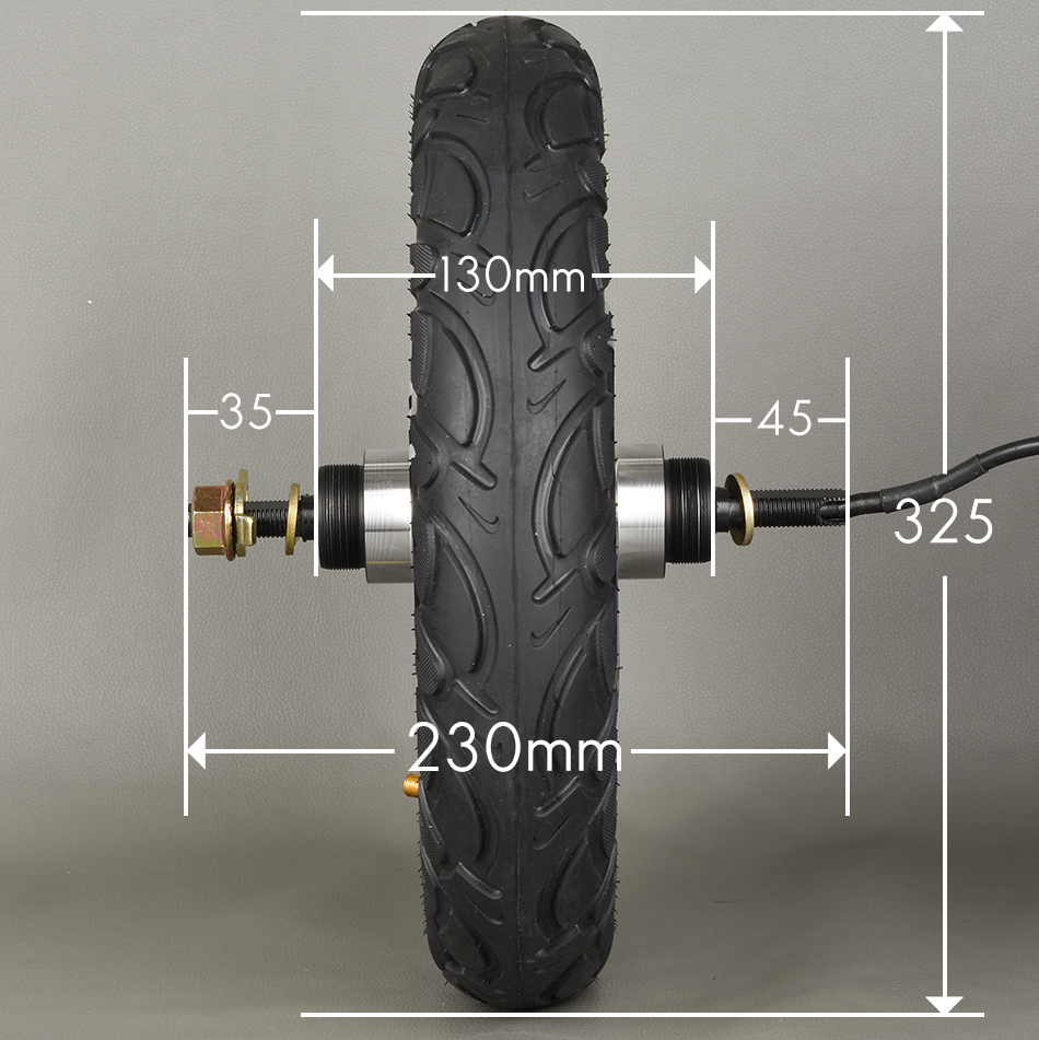 AOMA 12IN 24V 36V 48V 350W 500W Brushless Gear Motor Electric Scooter hub motor Electric Scooter Conversion Kits