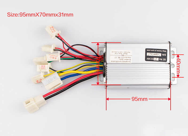 YIYUN YK31F 36V 48V 800W 1000W Brushed Controller Electric Bike Scooter Controller Motor Engine Part