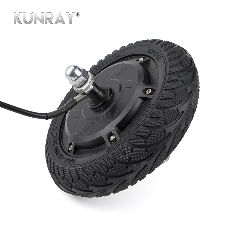 AOMA 8IN 24V 36V 48V 350W Brushless Motor  Front Rear Drive Engine Electric Scooter Hub Motor Disc Brake