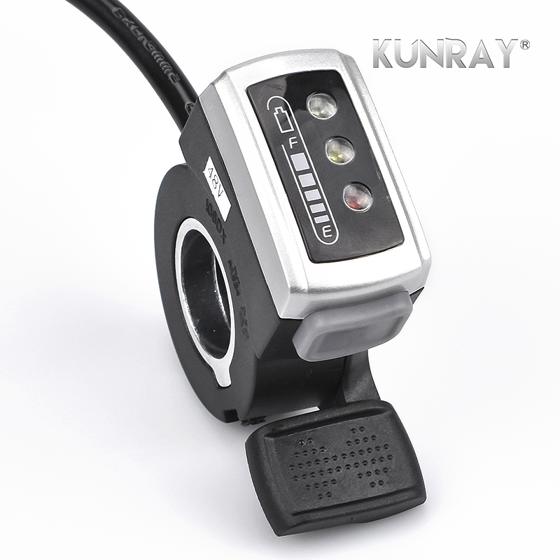 WUXING106DX 36V 48V Thumb Throttle with Battery Indicator Finger Speed Accelerator for Electric Scooter Ebike Accessories