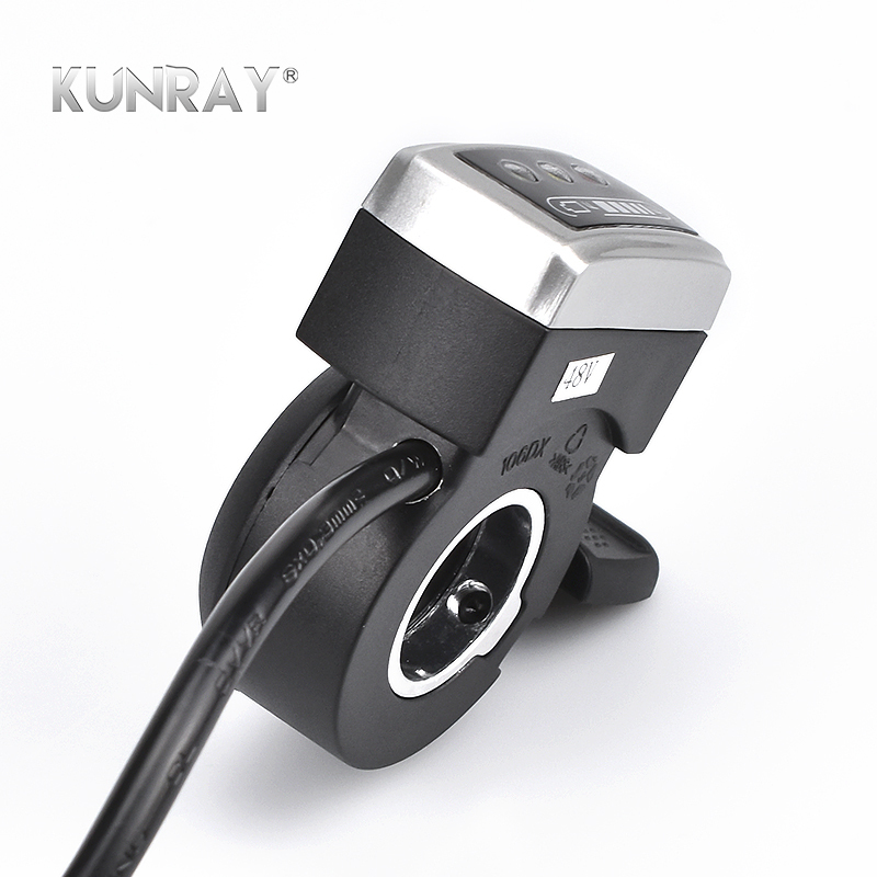 WUXING106DX 36V 48V Thumb Throttle with Battery Indicator Finger Speed Accelerator for Electric Scooter Ebike Accessories