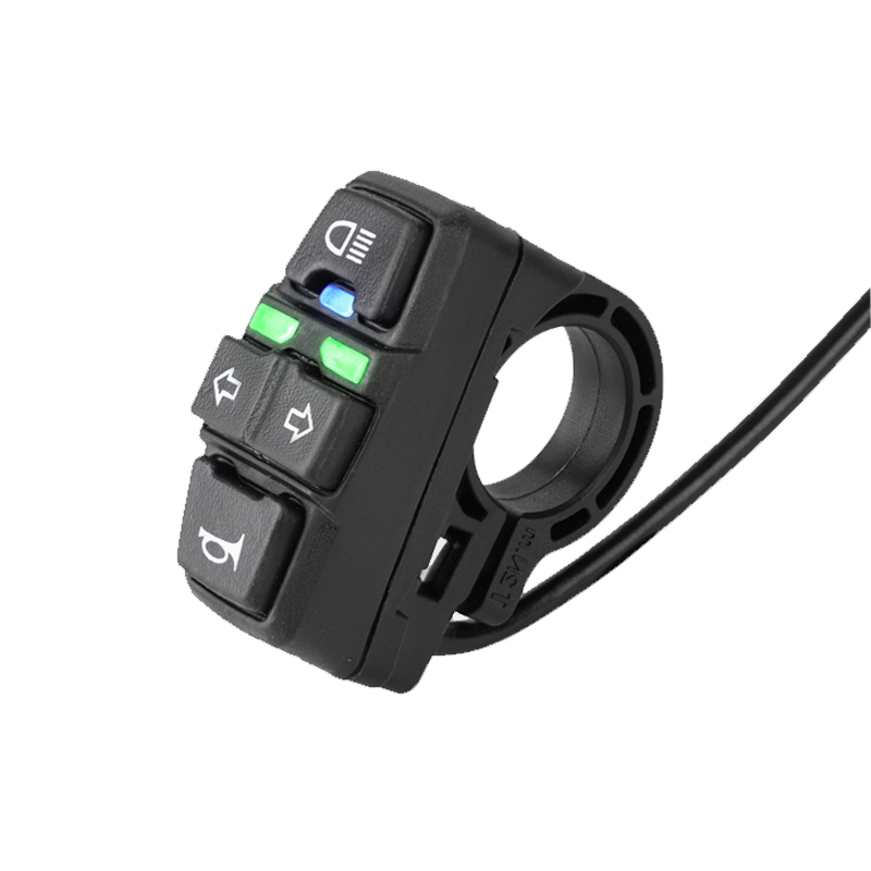 WUXING DK336/2  Ebike Turn Signal Switch 12-84V Headlight Horn Switch for Electric Bike Scooter Accessories