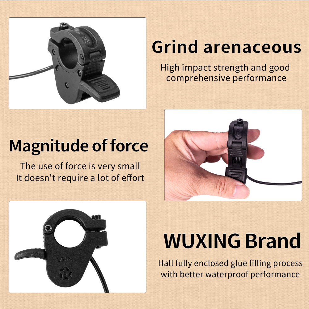 WUXING 300X Electric Bike Thumb Throttle Left Right Universal Accelerator Ebike Scooter Accessories
