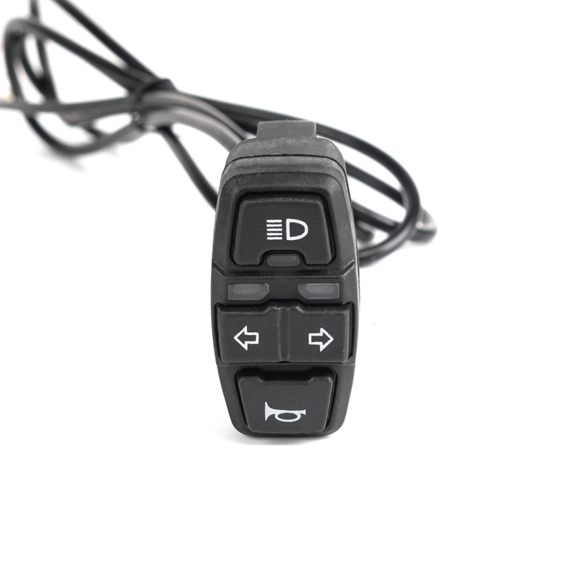 WUXING DK336/2  Ebike Turn Signal Switch 12-84V Headlight Horn Switch for Electric Bike Scooter Accessories