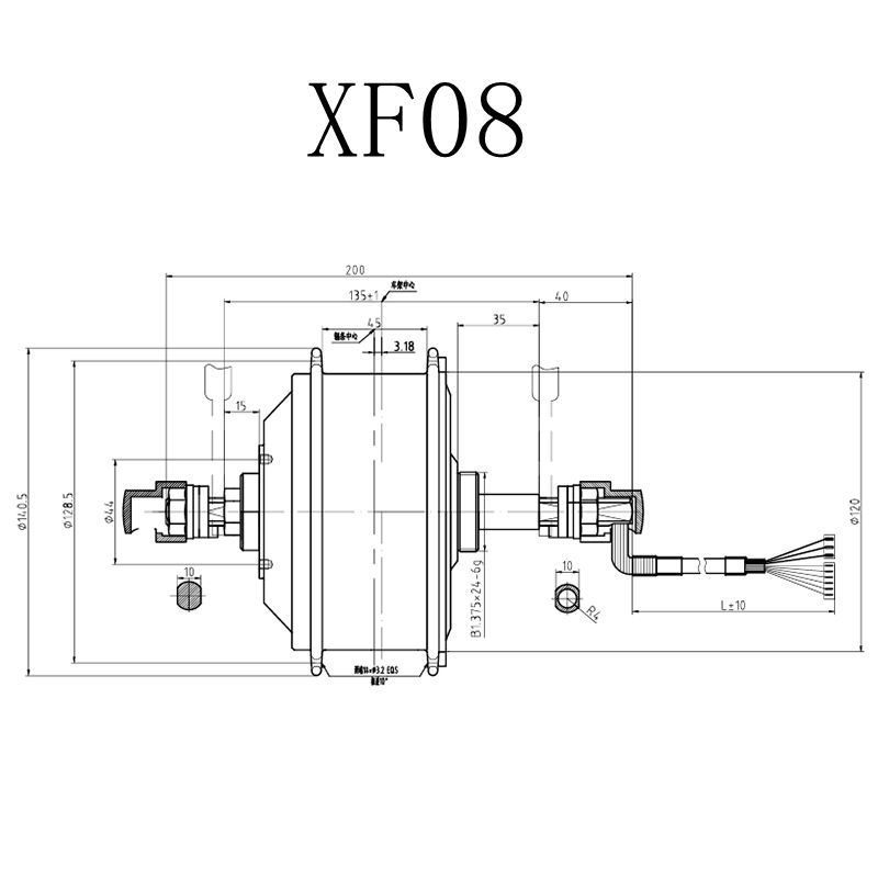 MXUS XF08 XF08C Brushless Gear Motor 24V 36V 48V 250W 350W 26-28in 700C Electric Bicycle Rear Wheel Motor