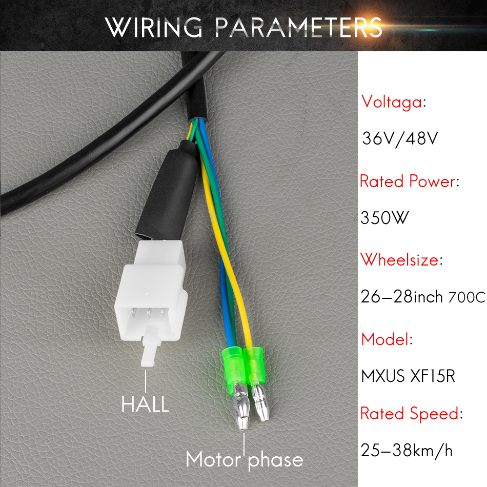 MXUS XF15F XF15R Brushless Gear Hub Motor 36V 48V 350W 500W Rear Front Wheel Motor Ebike Conversion Kit