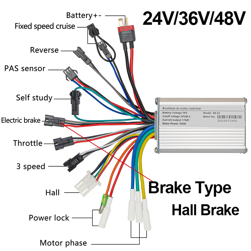 Kunray S6-25 Brushless Controller 24V 36V 48V 250W 350W