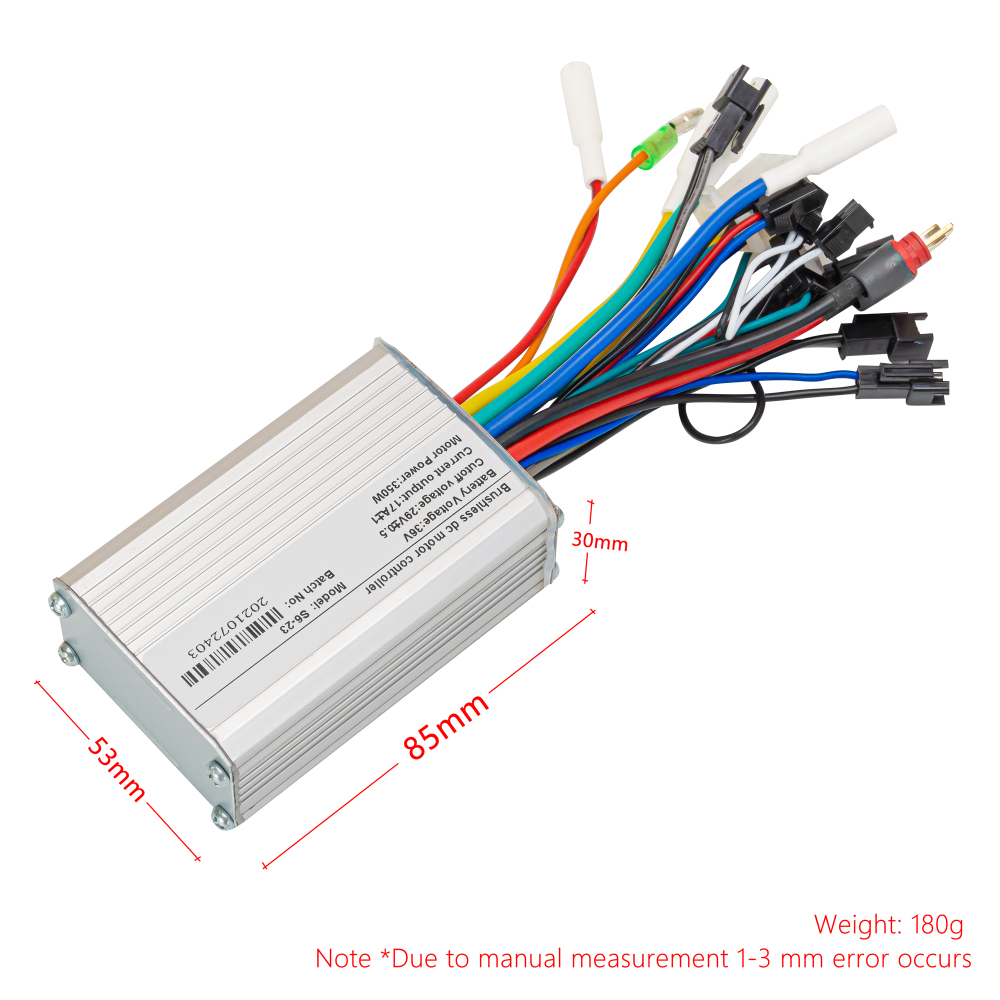 Kunray S6-23 24V 36V 48V 250W 350W Brushless DC Controller for Electric Bike Electric Scooter Accessories