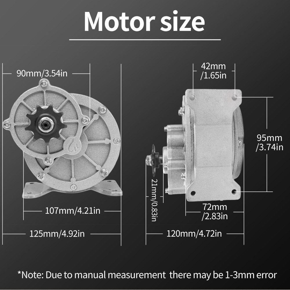 Kunray MY1018-2 DC Reducing Brushed Motor 24V450W Brushed DC Decelerating Motor Electric Bicycle Kits