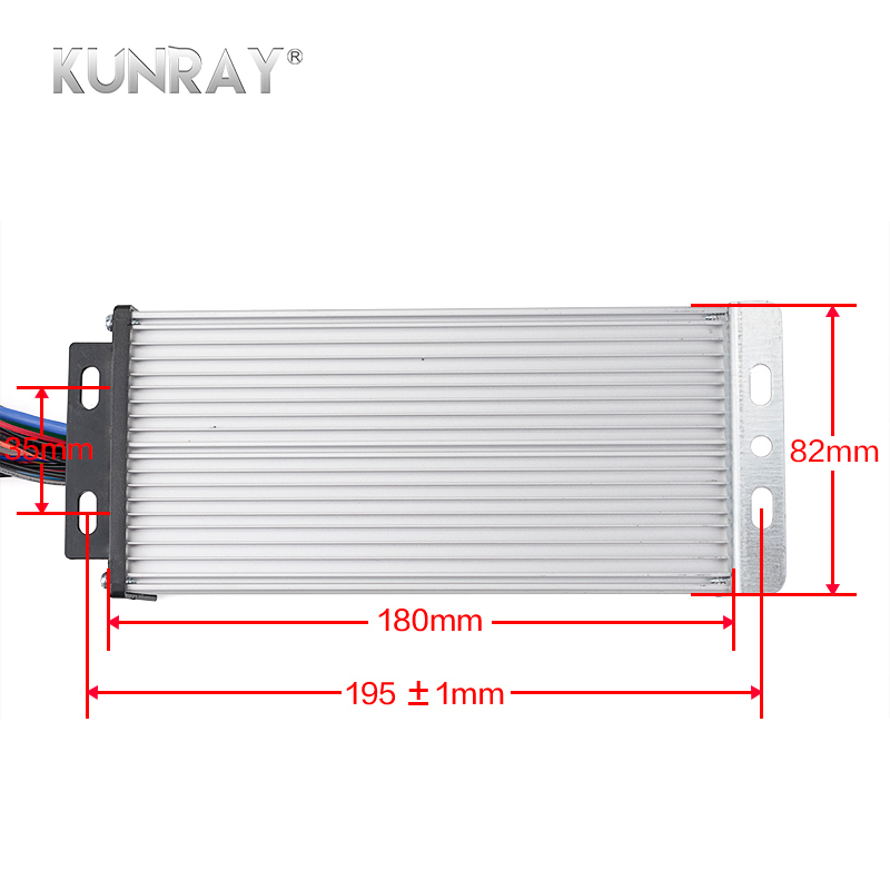Kunray KRBC-15MOS 48V 60V 2000W 33A Brushless Motor Speed Controller for Electric Bicycle Scooter