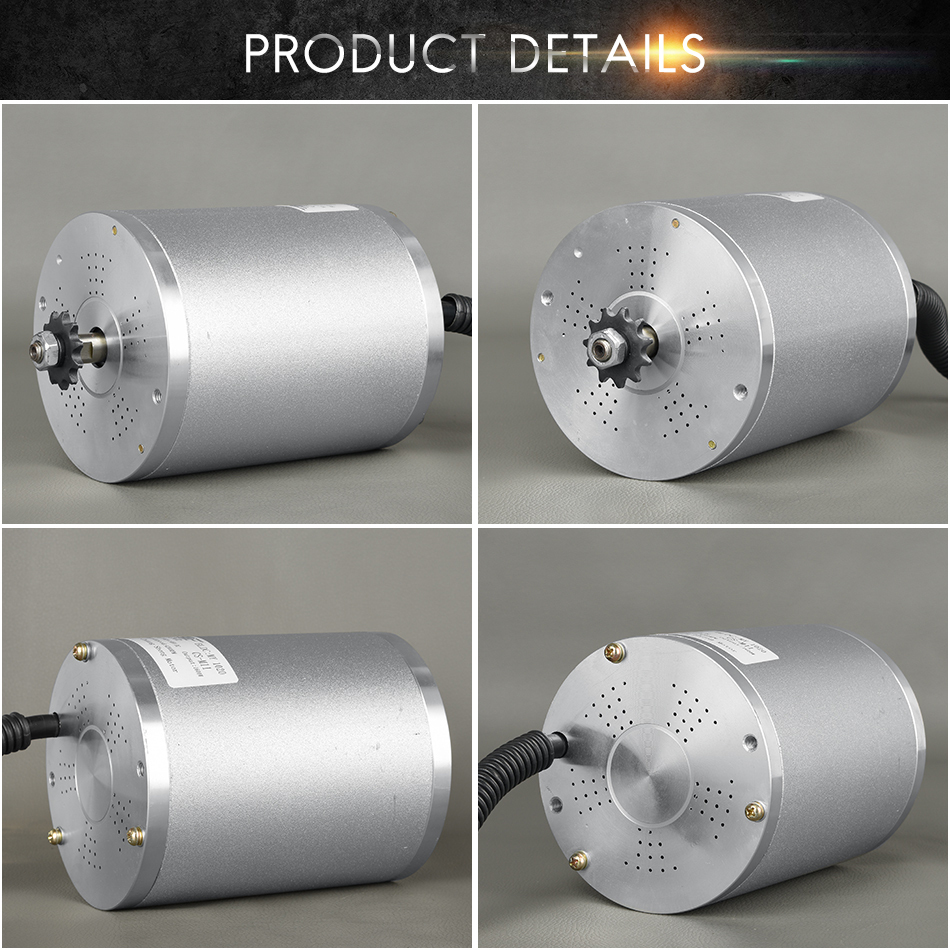 Kunray MY1020 High Speed Brushless Motor 48V 60V 72V 1000W-3000W for Electric Scooter Skateboard Ebike Conversion Kit