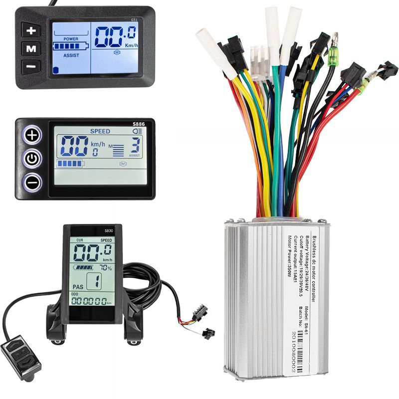 Kunray Electric Bike Controller Kit 24V-48V 250W 350W 500W G51 S830 S866 LCD Display Kit Brushless Controller weqwr