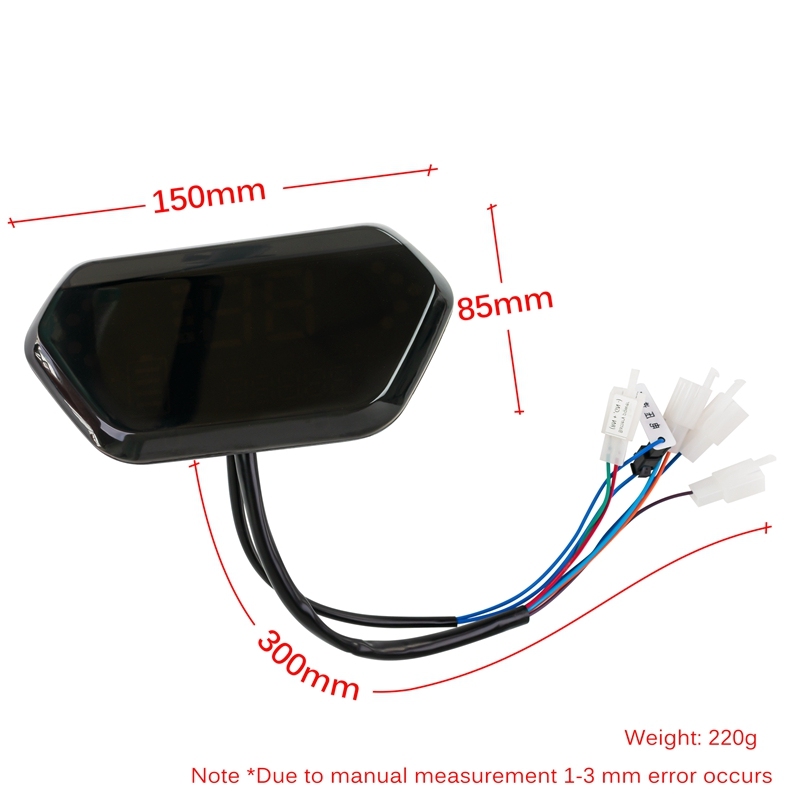 Kunray P001 Electric Bicycle LCD Display 48V 60V 72V Universal with Battery Status Indicator for Phase Controller