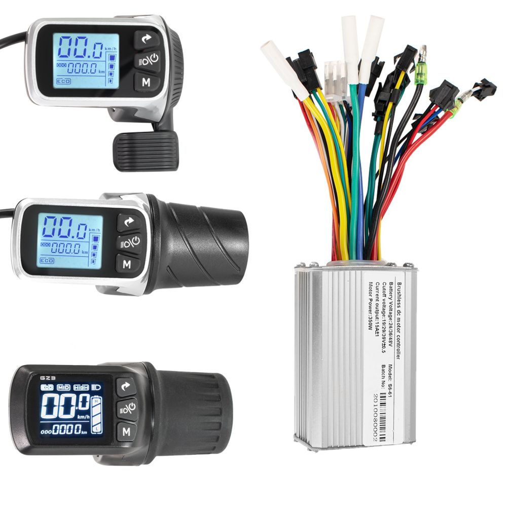 Kunray 124DX 124DX-FT GZ3-FT Ebike Display with Twist Throttle Brushless Conntroller for Electric Scooter Ebike Accessories