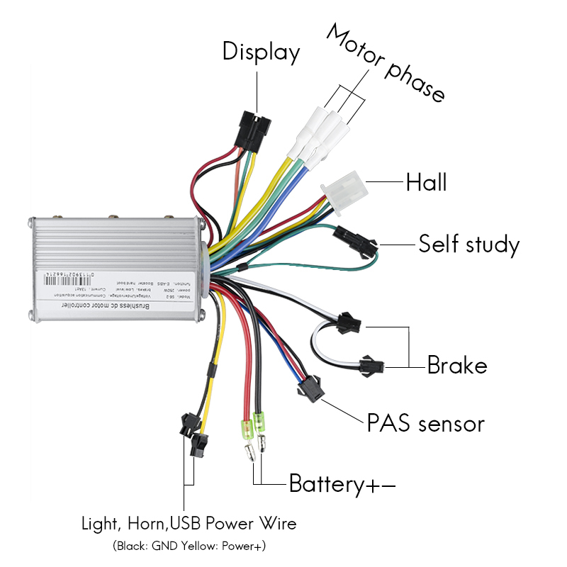Kunray 124DX 124DX-FT GZ3-FT Ebike Display with Twist Throttle Brushless Conntroller for Electric Scooter Ebike Accessories