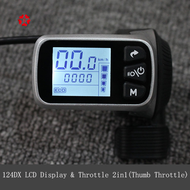 Kunray 124DX 124DX-FT GZ3-FT Ebike Display with Twist Throttle Brushless Conntroller for Electric Scooter Ebike Accessories
