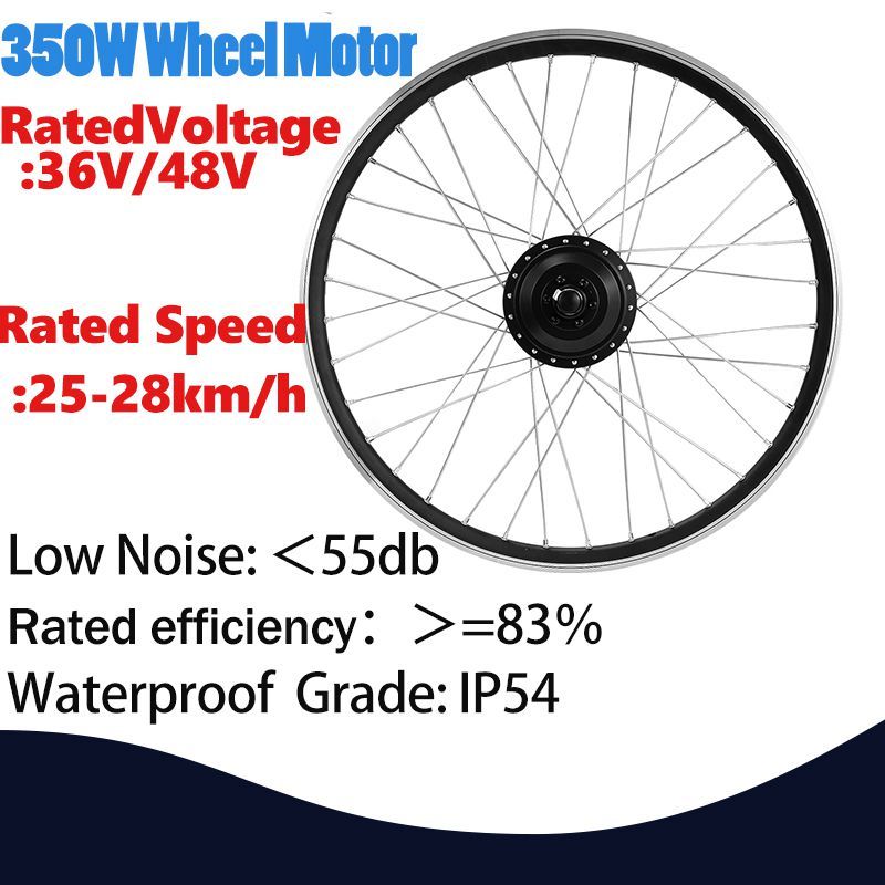 Kunray KR07F KR07R Rear Front Wheel Hub Motor 24V-48V 250W 350W 20-28IN Brushless Gear Motor For Electric Bike Conversion Kit